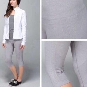 Lululemon In The Flow Crop Active Leggings Gray